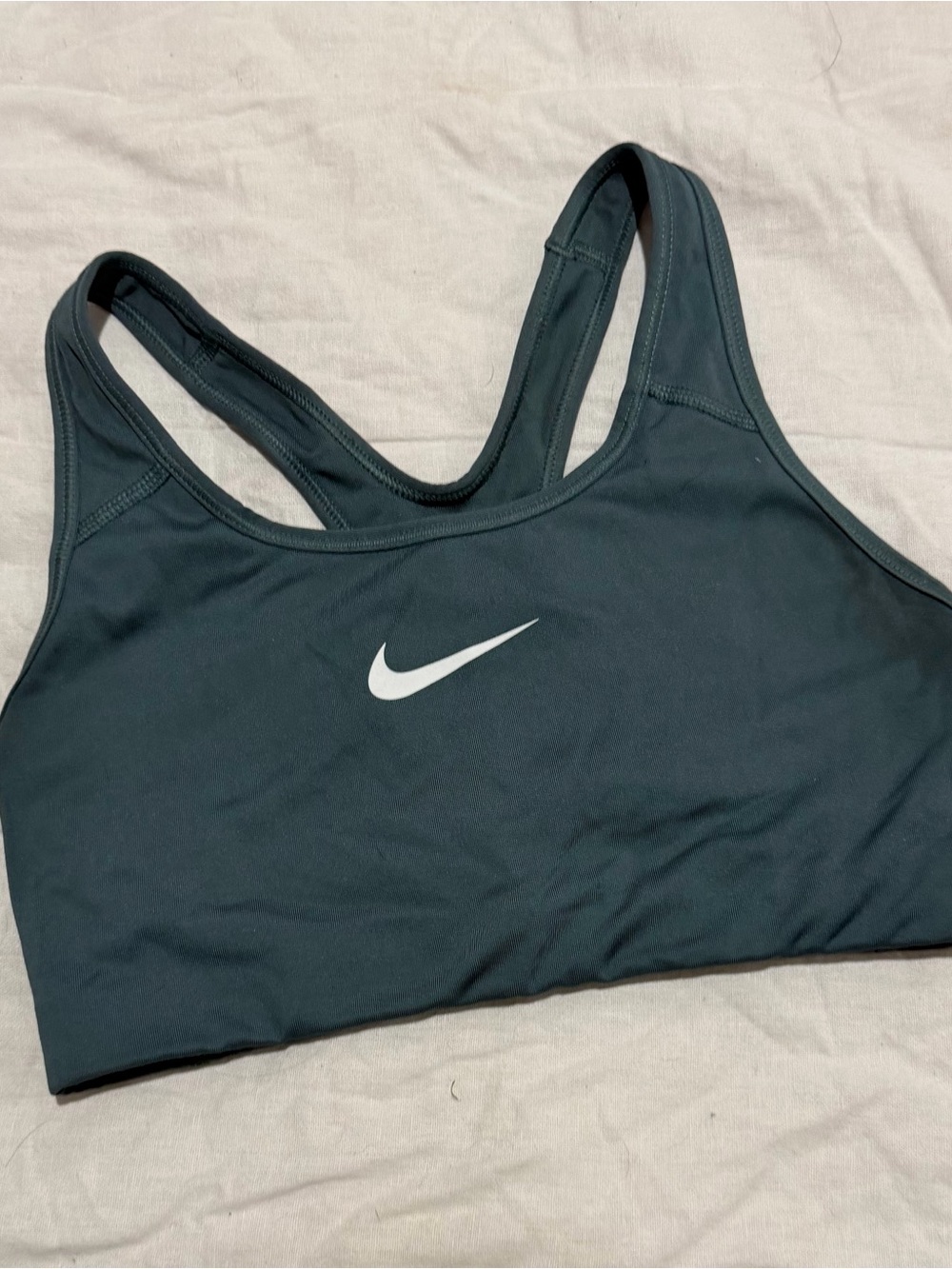 Nike Teal Green Sports Bra with White Swoosh